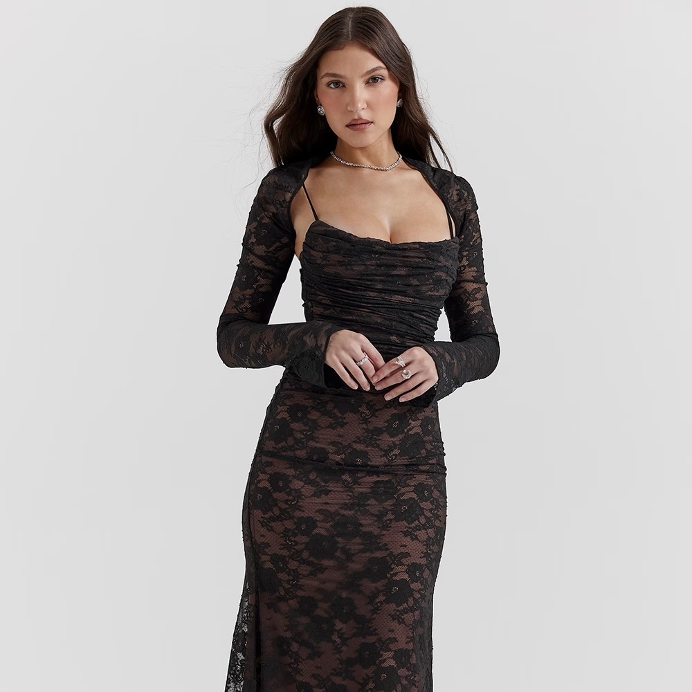 House of CB Black Lace XS Bolero